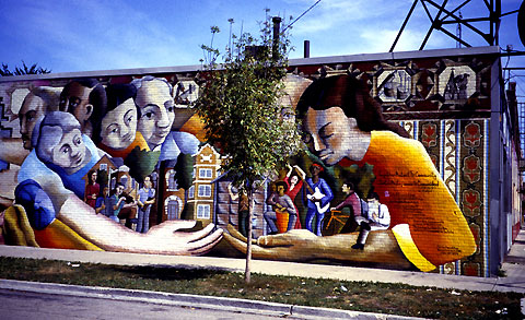 After John Pitman Weber restored his 1976 mural in 2005.