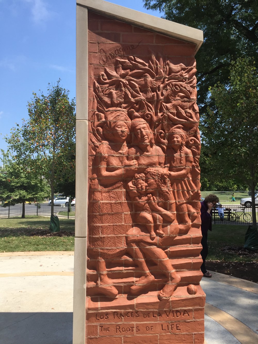 MLK Living Memorial in Marquette Park by lead artists Sonja Henderson and John Pitman Weber, 2016